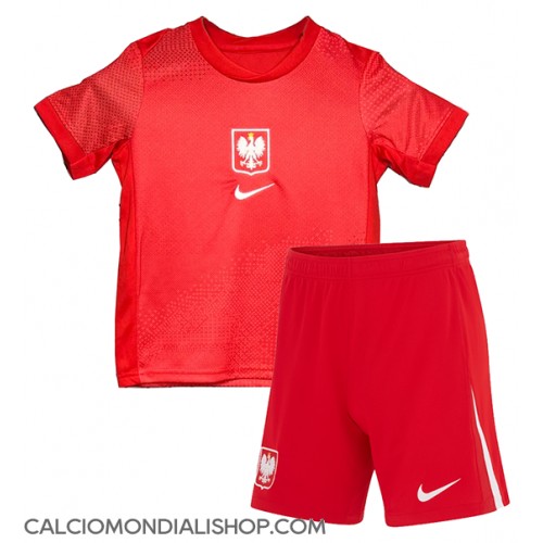 Maglie da calcio Polonia Seconda Maglia Bambino Europei 2024 Manica Corta (+ Pantaloni corti)